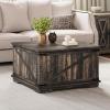 imageYITAHOME Farmhouse Lift Top Coffee Table for Living Room Square Wood Coffee Table with Large Hidden Storage Compartment Rustic Cocktail Table with Hinged Lift Top for Home Office Reclaimed BarnwoodDark Rustic Oak