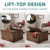 imageYITAHOME Farmhouse Lift Top Coffee Table for Living Room Square Wood Coffee Table with Large Hidden Storage Compartment Rustic Cocktail Table with Hinged Lift Top for Home Office Reclaimed BarnwoodReclaimed Barnwood