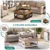imageYITAHOME Round Lift Top Coffee Table with Storage Brown Farmhouse Coffee Tables for Living Room Modern Coffee Table with Hidden Storage Compartment Round Center Tables Living Room Home Office BrownRustic Brown