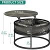 imageYITAHOME Round Lift Top Coffee Tables for Living Room with Hidden Storage Compartment Modern Grey Coffee Table with Storage 2 Tiers for Home Decor Office Round Center Tables Living Room Table GreyGrey