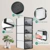 imageYITAHOME Shoe Storage Box Set of 12 Medium Size Shoe Storage Organizers Stackable Shoe Storage Box Rack Containers  Medium Size138L x 98W x 73HWhiteBlack