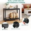 imageYITAHOME 383quot Patio Bar Table Entry Console Table 2Shelf HIPS Indoor Outdoor Height Table Multifunctional Buffet Storage Organizer with Adjustable Feet Black