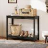 imageYITAHOME 383quot Patio Bar Table Entry Console Table 2Shelf HIPS Indoor Outdoor Height Table Multifunctional Buffet Storage Organizer with Adjustable Feet Black