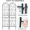 imageYITAHOME 4 Pack 87x20in Garden Arch Trellises Black Metal Coated Trellis for Climbing Plants Outdoor Roses Vegetables Vines Cucumbers