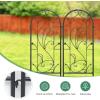 imageYITAHOME 4 Pack 87x20in Garden Arch Trellises Black Metal Coated Trellis for Climbing Plants Outdoor Roses Vegetables Vines Cucumbers