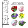 imageYITAHOME 4 Pack 87x20in Garden Arch Trellises Black Metal Coated Trellis for Climbing Plants Outdoor Roses Vegetables Vines Cucumbers
