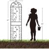 imageYITAHOME 4 Pack 87x20in Garden Arch Trellises for Supporting Climbing Plants Outdoor Roses Vegetables Vines Flowers Black Metal Garden Trellis for Patio