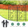 imageYITAHOME 4 Pack 87x20in Garden Arch Trellises for Supporting Climbing Plants Outdoor Roses Vegetables Vines Flowers Black Metal Garden Trellis for Patio