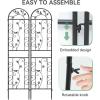 imageYITAHOME 4 Pack 87x20in Garden Arch Trellises for Supporting Climbing Plants Outdoor Roses Vegetables Vines Flowers Black Metal Garden Trellis for Patio