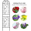 imageYITAHOME 4 Pack 87x20in Garden Arch Trellises for Supporting Climbing Plants Outdoor Roses Vegetables Vines Flowers Black Metal Garden Trellis for Patio