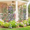 imageYITAHOME 4 Pack 87x20in Trellises for Cllimbing Plants Outdoor Roses Vegetables Vines Flowers Black Metal Coated Rustproof Garden Trellis for Patio