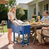 imageYITAHOME 80 Quart Patio Cooler Cart with Bottle Opener Drainage Portable Rolling Beverage Cart for Outdoor Drink Cooler Pool Deck Party BBQ CookoutsNavy