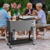 imageYITAHOME 80 Quart Patio Cooler Cart with Bottle Opener Drainage Portable Rolling Beverage Cart for Outdoor Drink Cooler Pool Deck Party BBQ CookoutsSilver