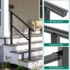 imageYITAHOME Handrails for Outdoor Steps34 Step Stair Railing Outdoor 402quot Length BlackPorch Wrought Iron Railing Adjustable Angle Safety Handrails Suitable for BalconiesParksResidential Steps
