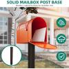 imageYITAHOME Mailbox Post for Outside 43 x 4 x 4 inches Q235 Steel Mailbox Stand PowderCoated Surface Support Bracket InGround Mounting Stand for Lawn or Sidewalk BronzeRegularBronze