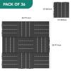 imageYITAHOME Plastic Interlocking Deck Tiles 36 Pack Waterproof Outdoor Flooring All Weather Use Durable ampamp SlipResistant Suitable for Patio Garden Deck Poolside Backyard 12x12 Inches Dark Grey