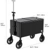imageYITAHOME Wagon Rolling Cooler Cart 80 Quart Outdoor Cooler Cart with Adjustable Handle ampamp 360 Swivel Wheels Portable Cooler Ice Chest with Bottle Opener for Beach Patio Partyblack