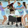 imageYITAHOME Wagon Rolling Cooler Cart 80 Quart Outdoor Cooler Cart with Adjustable Handle ampamp 360 Swivel Wheels Portable Cooler Ice Chest with Bottle Opener for Beach Patio Partyblack