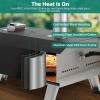 imageYTIAHOME MultiFuel Outdoor Pizza Oven with Rotating 12quot Wood and Gas Fired Pizza Oven with Builtin Thermometer Dual Fuel Pizza Maker with Peel Stone Carry Cover Recipes for Backyard CampWood Fired Pizza Oven with Rotating