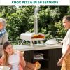 imageYTIAHOME MultiFuel Outdoor Pizza Oven with Rotating 12quot Wood and Gas Fired Pizza Oven with Builtin Thermometer Dual Fuel Pizza Maker with Peel Stone Carry Cover Recipes for Backyard CampWood Fired Pizza Oven