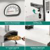 imageYTIAHOME MultiFuel Outdoor Pizza Oven with Rotating 12quot Wood and Gas Fired Pizza Oven with Builtin Thermometer Dual Fuel Pizza Maker with Peel Stone Carry Cover Recipes for Backyard CampMultiFuel Pizza Oven with Rotating