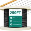 imageYITAHOME 18quot Stainless Steel Cable 250FT Black Wire Rope 316 Grade Deck Railing Cable 7x7 Strands Construction with White ABS Spool HighStrength Cable for Outdoor Deck Railing