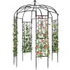 imageYITAHOME Birdcage Shape Garden Arch Arbors 98H x 68W Pergola Pavilion for Climbing Plants Outdoor Wedding Arches for Ceremony Party Metal Garden Arbor for Patio Backyard Black