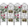 imageYITAHOME Garden Trellis Garden Fencing for Climbing Plants 4 Pack Decorative Plant Trellis Vegetables and Flower Trellis for Outdoor Patio197866 inches