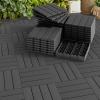 imageYITAHOME Plastic Interlocking Deck Tiles 27 Pack Waterproof Outdoor Flooring All Weather Use Durable ampamp SlipResistant Suitable for Patio Garden Deck Poolside Backyard 12x12 Inches Dark Grey