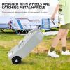 imageYITAHOME 106 Gallon Large Capacity Portable Water Holding Tank with Metal Handle Odorless Tote for Camper with Large Wheels Filling Port Hose Faucet Handles for Easy Carry ampamp Fast Empty BlueGrey