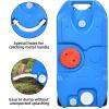 imageYITAHOME 106 Gallon Large Capacity Portable Water Holding Tank with Metal Handle Odorless Tote for Camper with Large Wheels Filling Port Hose Faucet Handles for Easy Carry ampamp Fast Empty BlueBlue