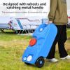 imageYITAHOME 106 Gallon Large Capacity Portable Water Holding Tank with Metal Handle Odorless Tote for Camper with Large Wheels Filling Port Hose Faucet Handles for Fast Empty ampamp Easy Carry Blue