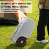 imageYITAHOME 66 Gallon Portable Water Holding Tank with Large Wheels Metal Handle Odorless Tote for Camper with Filling Port Rotating Spout Easy Carrying ampamp Fast EmptyingPortable Water Tank