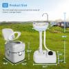 imageYITAHOME Portable Sink and Camping Toilet 17 L Hand Washing Station ampamp 58 Gallon Portable Toilet with Level Indicator and Rotatable Spout for Outdoor Indoor RV Boat Camper Worksite Travel