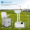 imageYITAHOME Portable Sink and Portable Toilet 17 L Hand Washing Station ampamp 528 Gallon Portable Toilet With Hand Sprayer ampamp Level Indicator for Camping Outdoor Indoor RV Travel Boat Trips