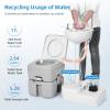 imageYITAHOME Portable Sink and Toilet 17 L Hand Washing Station ampamp 53 Gallon Flush Pottyfor OutdoorCamping RV Boat Camper TravelGrey white17L SinkToilet