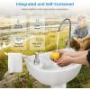 imageYITAHOME Portable Sink and Toilet 17 L Hand Washing Station ampamp 53 Gallon Flush Pottyfor OutdoorCamping RV Boat Camper TravelGrey white17L SinkToilet