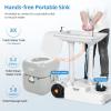 imageYITAHOME Portable Sink for Washing Hands and Portable Toilet for Camping 30L Camping Sink ampamp 58 Gallon Porta Potty With Level Indicator Rotatable Spout and Hand Sprayer for Outdoor Indoor Travel