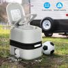 imageYITAHOME Portable Toilet 634 Gallon Camping Porta Potty with Paper and Detergent Collection LeakProof Outdoor RV Porta Potty with Level Indicator Rotating Spout for Boating Hiking Trips WhiteGrayBlackPaper Collection