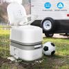 imageYITAHOME Portable Toilet 634 Gallon Camping Porta Potty with Paper and Detergent Collection LeakProof Outdoor RV Porta Potty with Level Indicator Rotating Spout for Boating Hiking Trips WhiteWhiteGrayPaper Collection