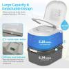 imageYITAHOME Portable Toilet 634 Gallon Camping Porta Potty with Paper and Detergent Collection LeakProof Outdoor RV Porta Potty with Level Indicator Rotating Spout for Boating Hiking Trips WhiteWhiteGrayPaper Collection