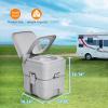 imageYITAHOME Portable Toilet Camping Toilet Travel RV Toilet 53 Gallon Detachable Waste Tank Portable Toilet for Camping Hiking Hunting Boating GrayDouble Watwer Outlets