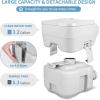 imageYITAHOME Portable Toilet Camping Toilet Travel RV Toilet 53 Gallon Detachable Waste Tank Portable Toilet for Camping Hiking Hunting Boating GrayDouble Watwer Outlets