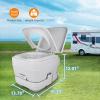 imageYITAHOME Portable Toilet Camping Travel RV Potty 26 Gallon Detachable Waste Tank Double Water Spouts Portable Toilet for Camping Hiking Hunting Boating GrayHandle Flush Pump