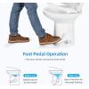 imageYITAHOME RV Toilet with Enamel Bowl Plastic Toilet Body Pedal Flush Gravity Flush Toilet High Profile with Hand Sprayer Flange for Motorhome Caravan Car TravelEnamel BowlSprayerFlange