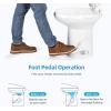 imageYITAHOME RV Toilet with Enamel Bowl Plastic Toilet Body Pedal Flush Gravity Flush Toilet High Profile with Hand Sprayer Flange for Motorhome Caravan Car TravelPP BowlSprayerFlange