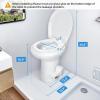 imageYITAHOME RV Toilet with Enamel Bowl Plastic Toilet Body Pedal Flush Gravity Flush Toilet High Profile with Hand Sprayer Flange for Motorhome Caravan Car TravelPP BowlSprayerFlange