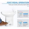 imageYITAHOME RV Toilet with Foot Pedal Flush High Low Profile Gravity Camper Toilet for Car Motorhome Caravan Trip Travel White