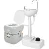 imageYITAHOME Portable Sink and Camping Toilet 17 L Hand Washing Station ampamp 58 Gallon Portable Toilet with Level Indicator and Rotatable Spout for Outdoor Indoor RV Boat Camper Worksite Travel