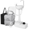 imageYITAHOME Portable Sink and Portable Toilet 17 L Hand Washing Station ampamp 528 Gallon Portable Toilet With Hand Sprayer ampamp Level Indicator for Camping Outdoor Indoor RV Travel Boat Trips